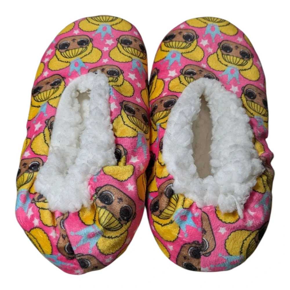 L.O.L. Kids Slippers - Cute L.O.L Characters - Fuzzy inside- Grippy bottoms